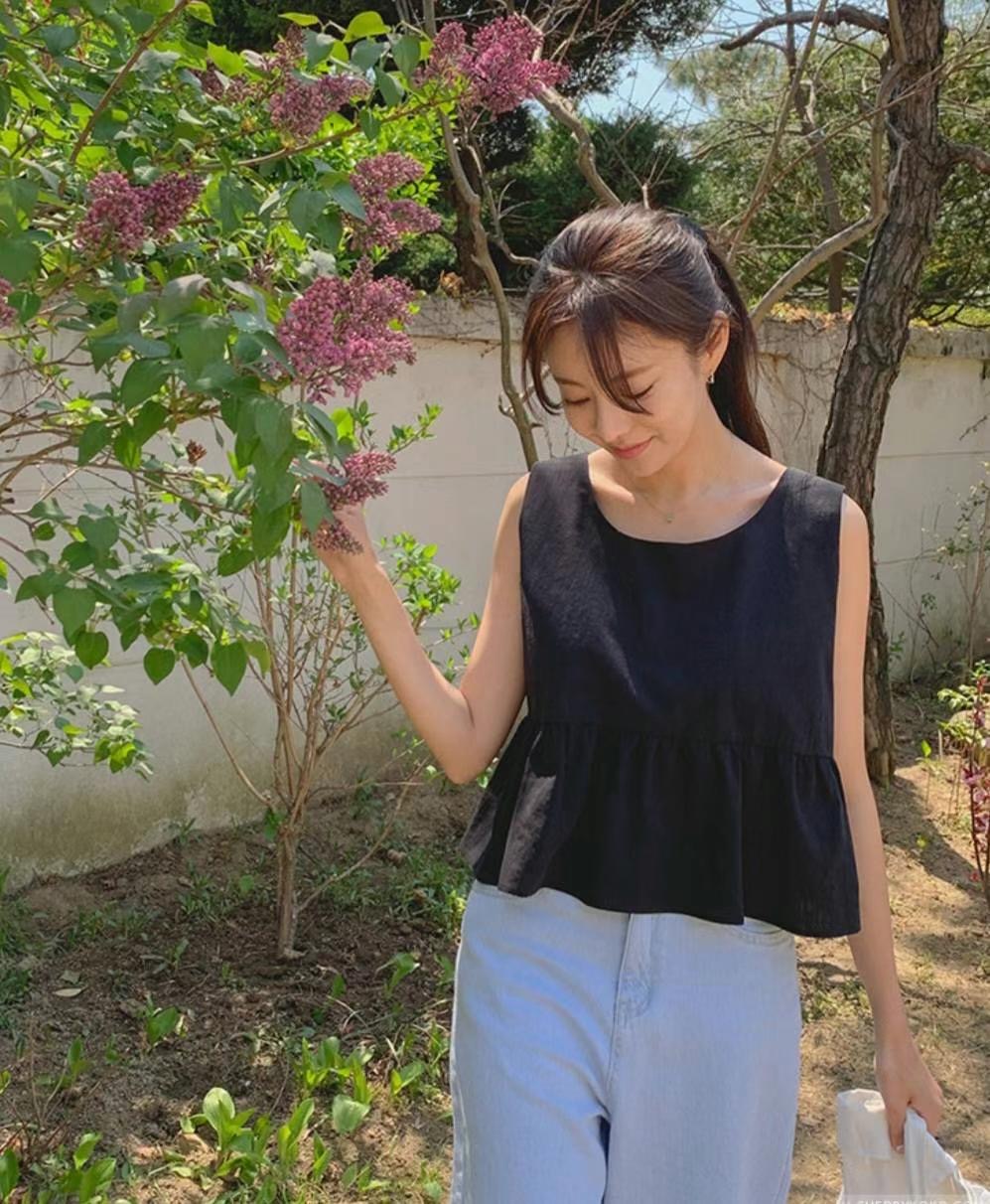 DORI韓國直郵東大門實拍女裝新品24春夏人氣時尚吊帶背心OURR吊帶/背心
