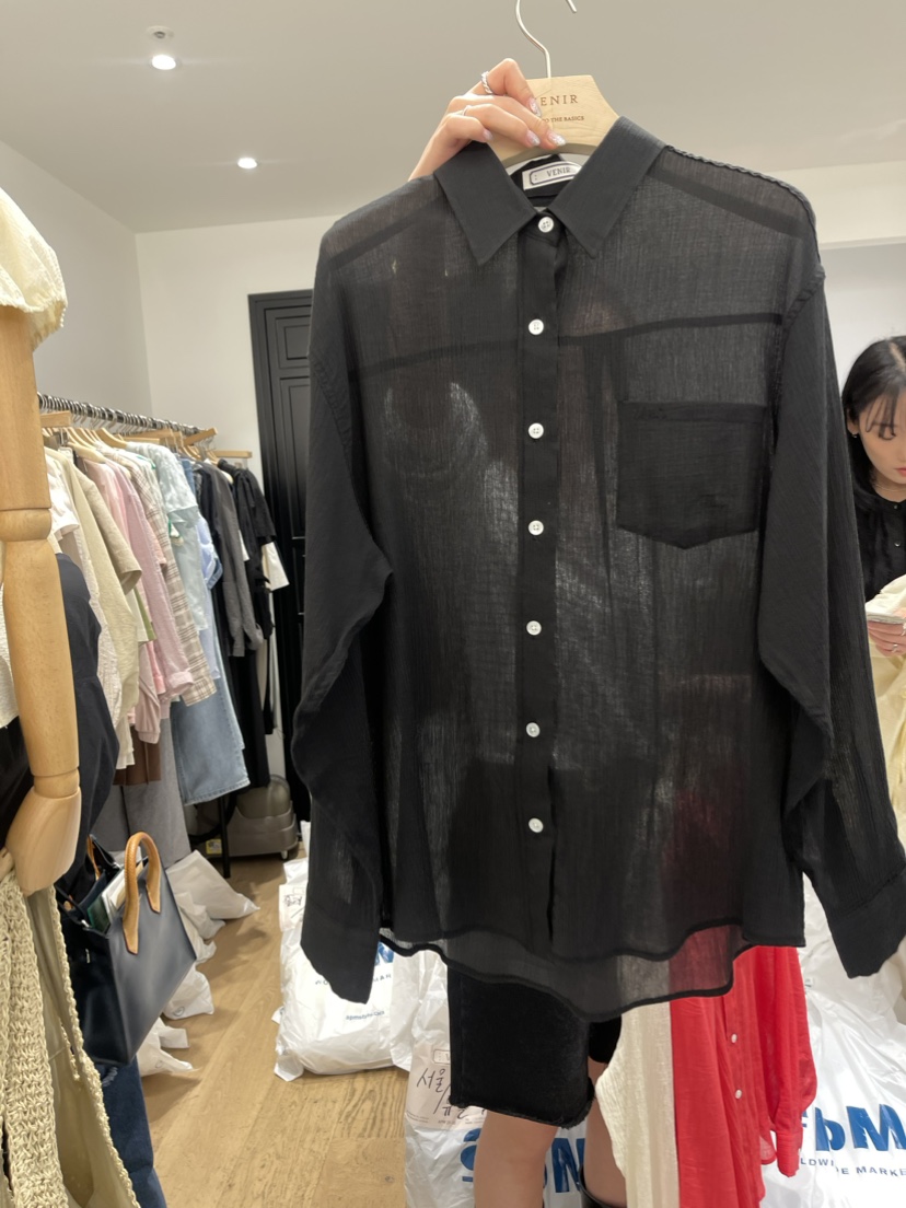 VENIR韓國直郵東大門實拍女裝新品熱賣24春夏真品襯衫蕾絲衫VENIR-a襯衫/蕾絲衫圖色3