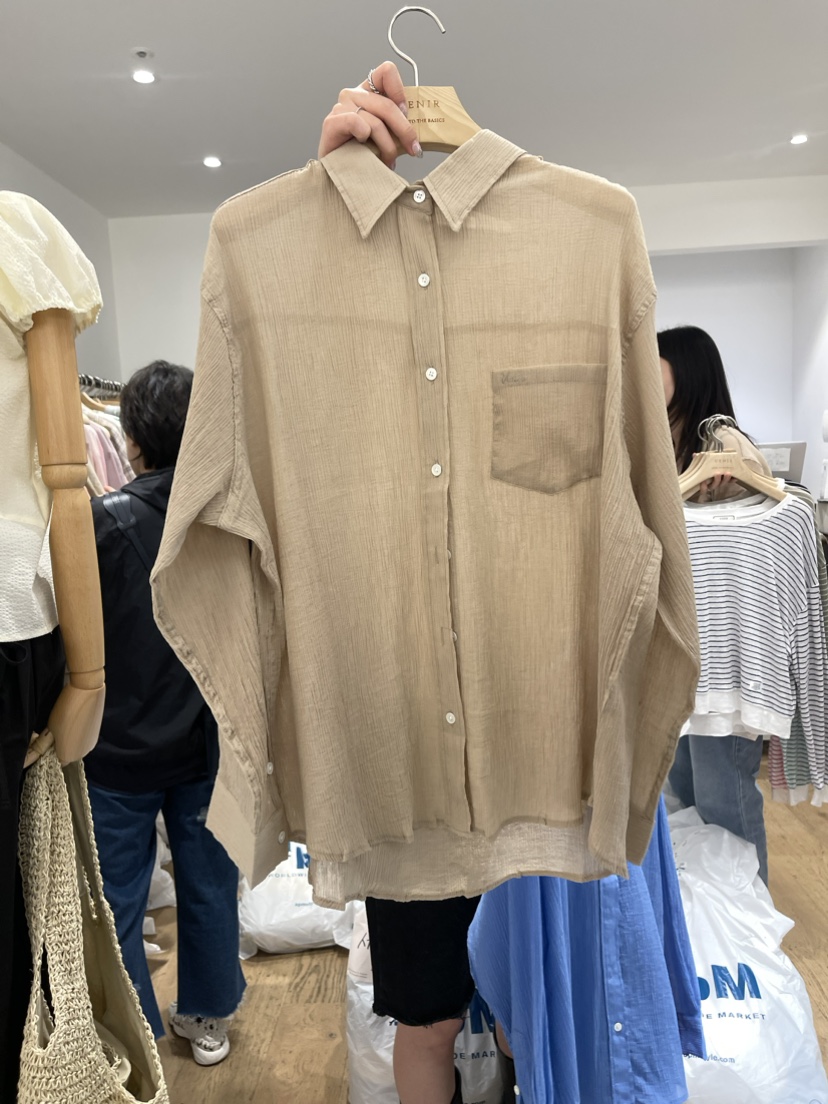 VENIR韓國直郵東大門實拍女裝新品熱賣24春夏真品襯衫蕾絲衫VENIR-a襯衫/蕾絲衫圖色4