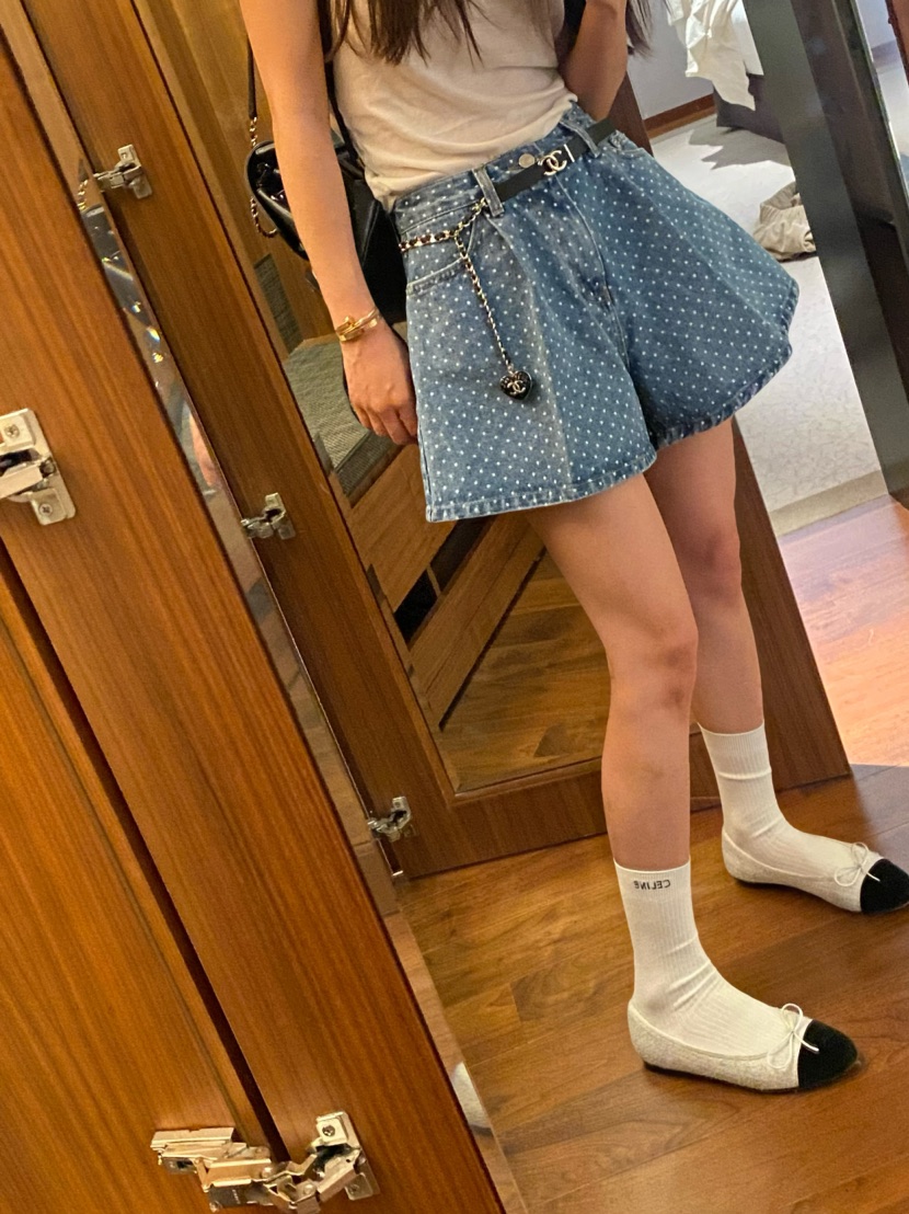 VIRKIN韓國直郵女裝新品休閑真品熱賣推薦人氣24春夏短褲牛仔布THE STARDUST短褲