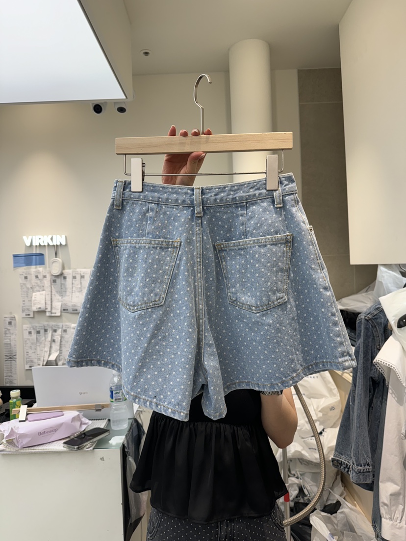 VIRKIN韓國直郵女裝新品休閑真品熱賣推薦人氣24春夏短褲牛仔布THE STARDUST短褲