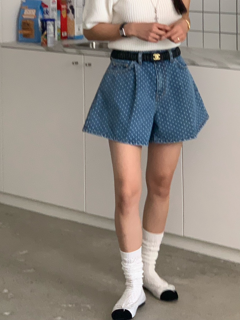 VIRKIN韓國直郵女裝新品休閑真品熱賣推薦人氣24春夏短褲牛仔布THE STARDUST短褲