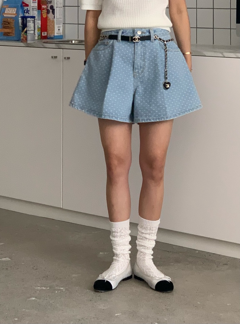 VIRKIN韓國直郵女裝新品休閑真品熱賣推薦人氣24春夏短褲牛仔布THE STARDUST短褲