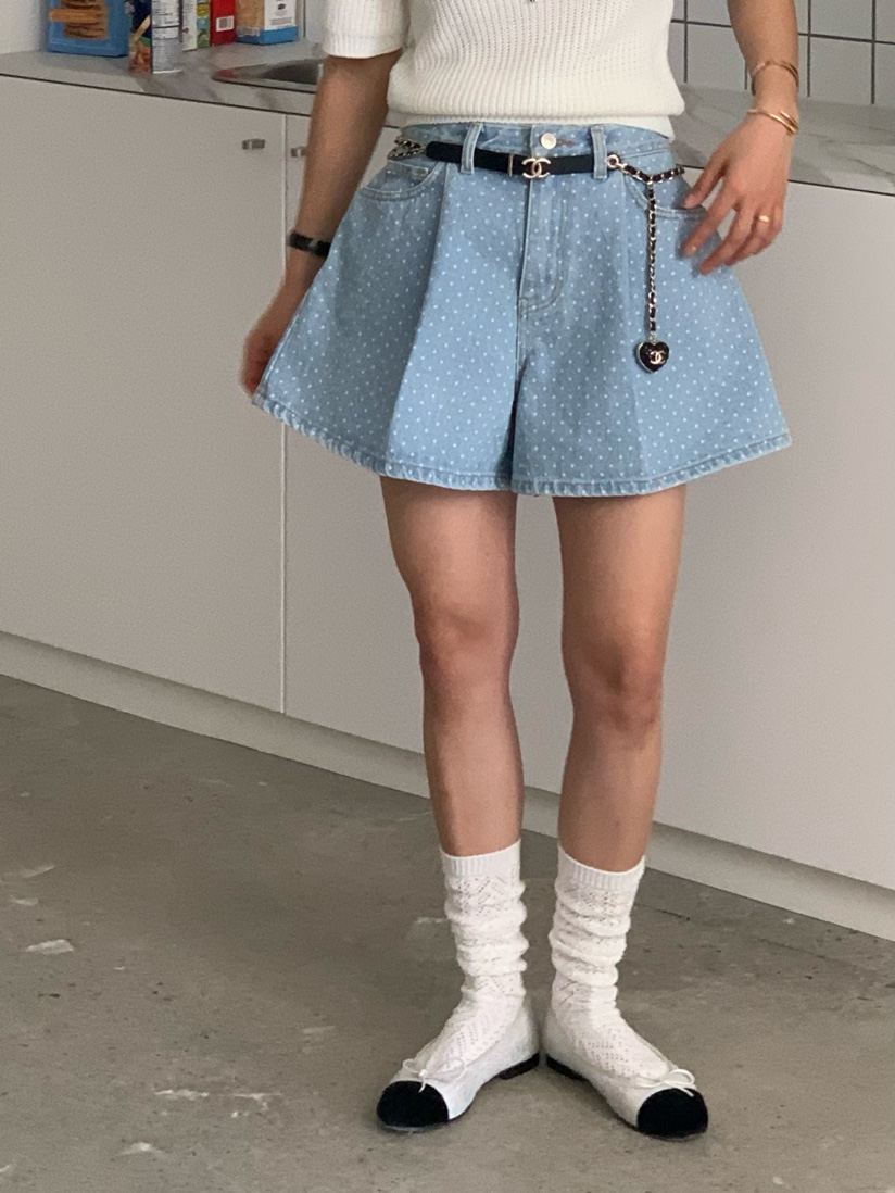 VIRKIN韓國直郵女裝新品休閑真品熱賣推薦人氣24春夏短褲牛仔布THE STARDUST短褲