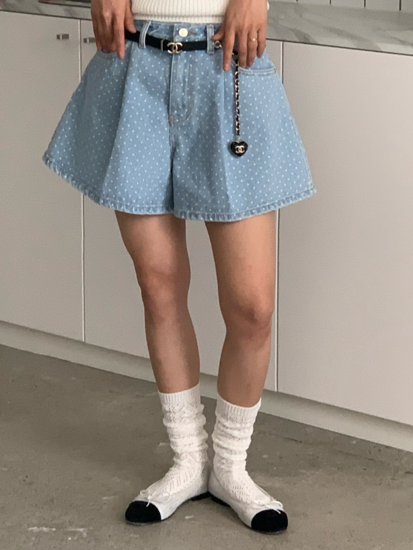 VIRKIN韓國直郵女裝新品休閑真品熱賣推薦人氣24春夏短褲牛仔布THE STARDUST短褲