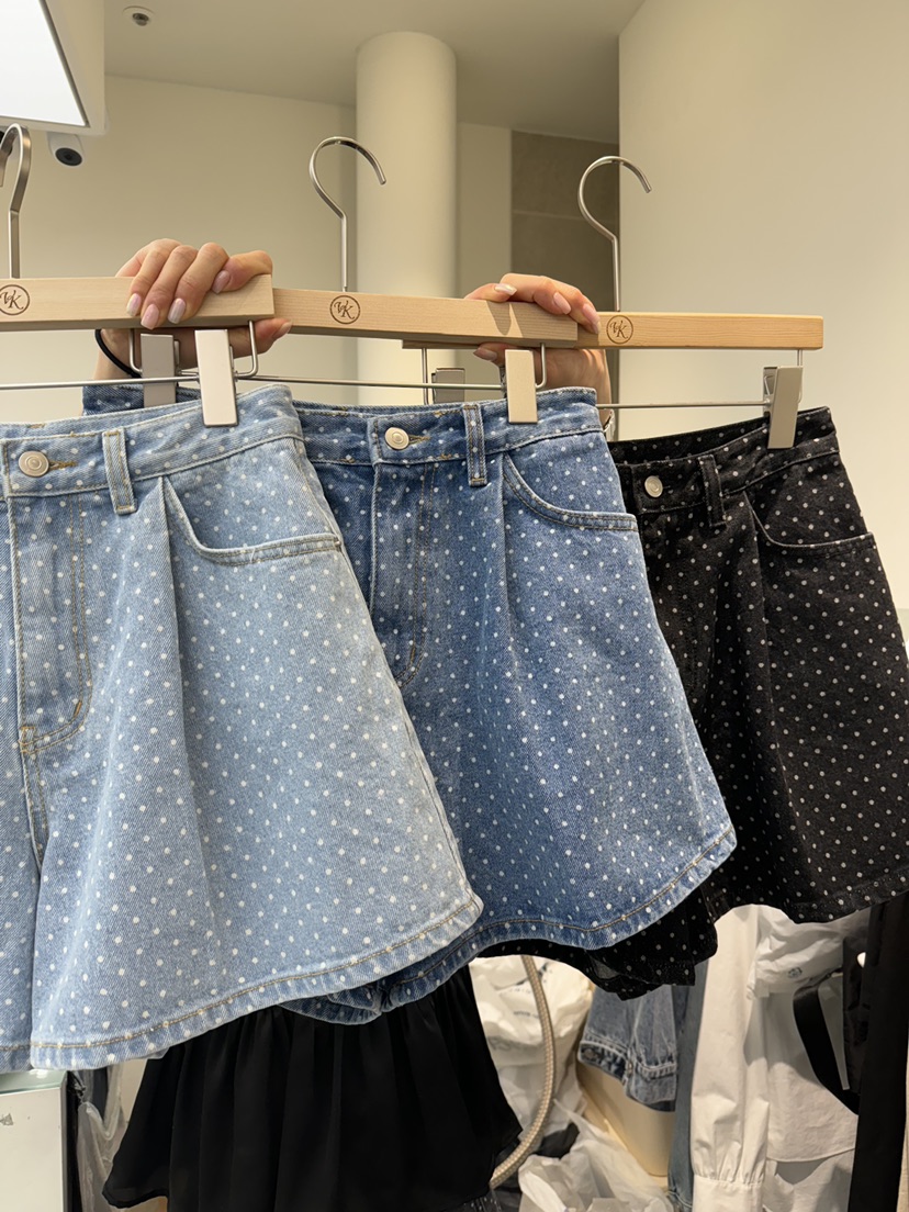 VIRKIN韓國直郵女裝新品休閑真品熱賣推薦人氣24春夏短褲牛仔布THE STARDUST短褲