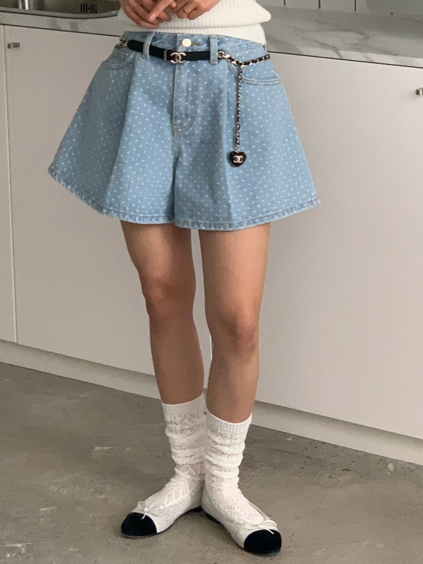 VIRKIN韓國直郵女裝新品休閑真品熱賣推薦人氣24春夏短褲牛仔布THE STARDUST短褲