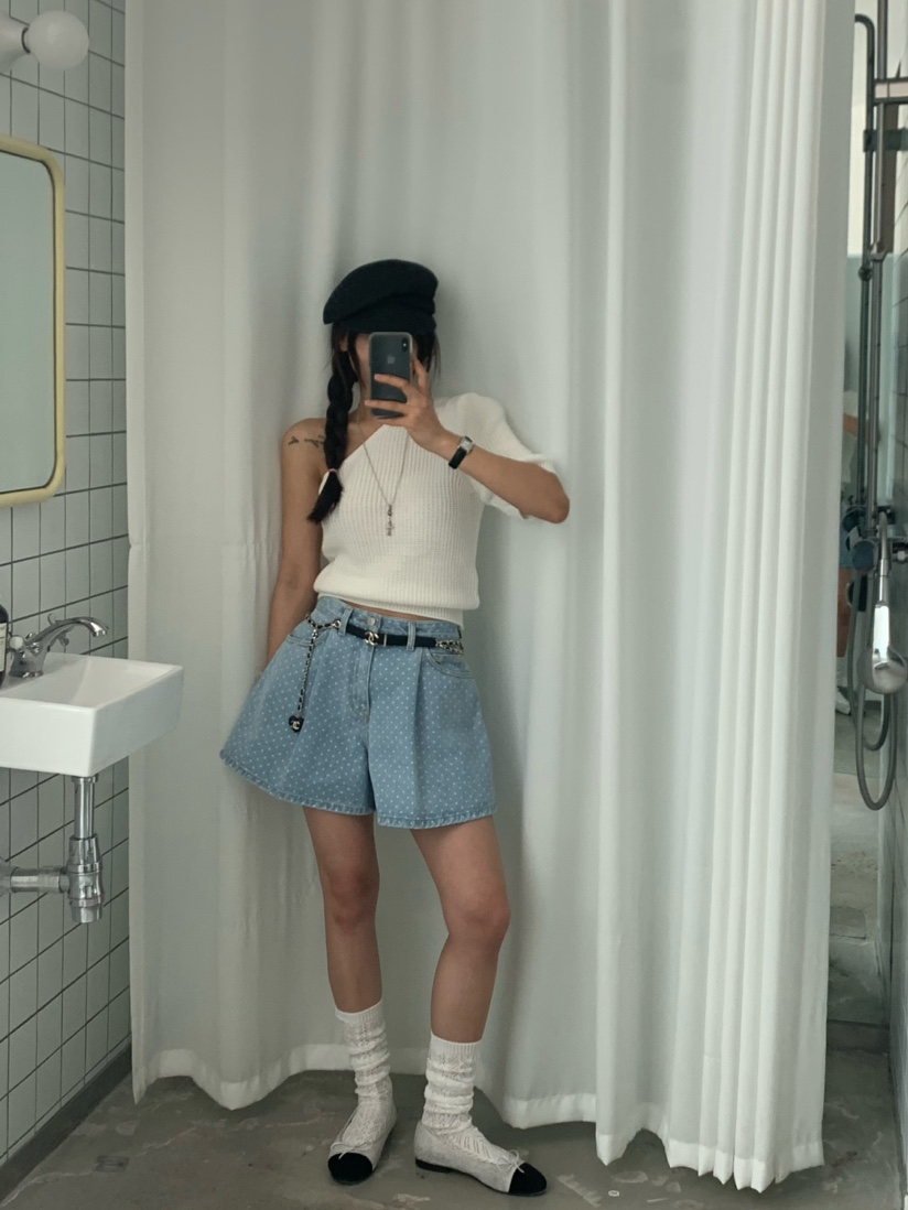 VIRKIN韓國直郵女裝新品休閑真品熱賣推薦人氣24春夏短褲牛仔布THE STARDUST短褲