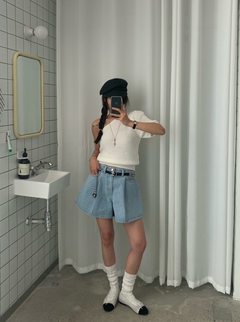 VIRKIN韓國直郵女裝新品休閑真品熱賣推薦人氣24春夏短褲牛仔布THE STARDUST短褲