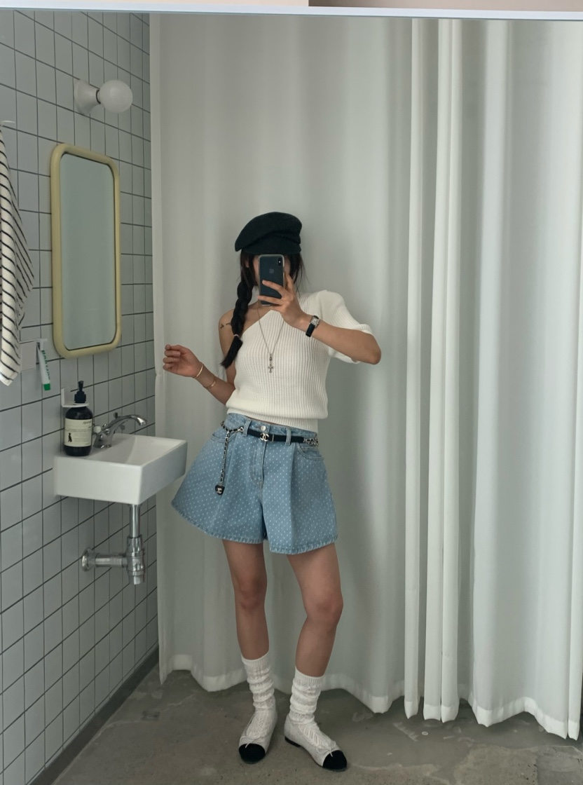 VIRKIN韓國直郵女裝新品休閑真品熱賣推薦人氣24春夏短褲牛仔布THE STARDUST短褲