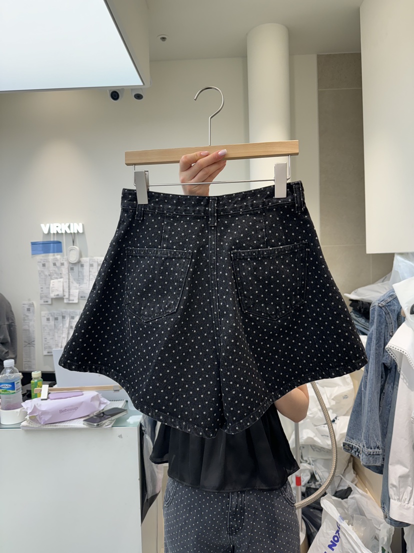 VIRKIN韓國直郵女裝新品休閑真品熱賣推薦人氣24春夏短褲牛仔布THE STARDUST短褲