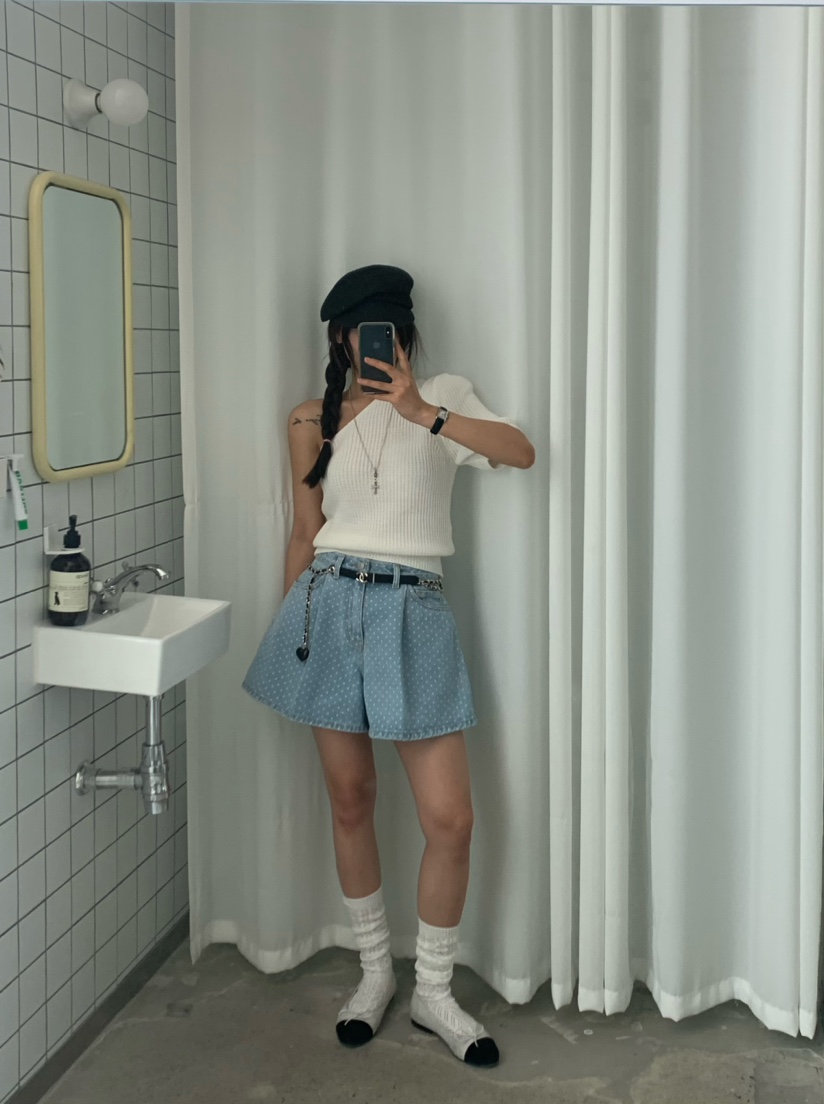 VIRKIN韓國直郵女裝新品休閑真品熱賣推薦人氣24春夏短褲牛仔布THE STARDUST短褲