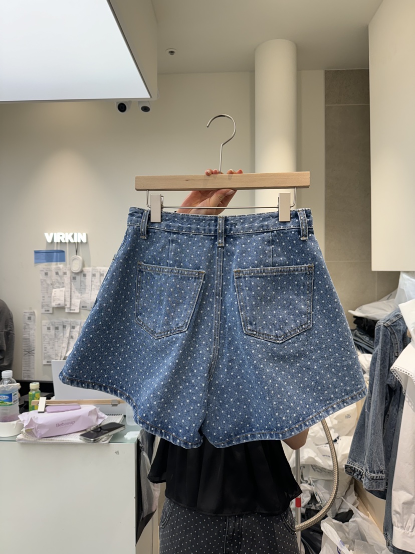 VIRKIN韓國直郵女裝新品休閑真品熱賣推薦人氣24春夏短褲牛仔布THE STARDUST短褲