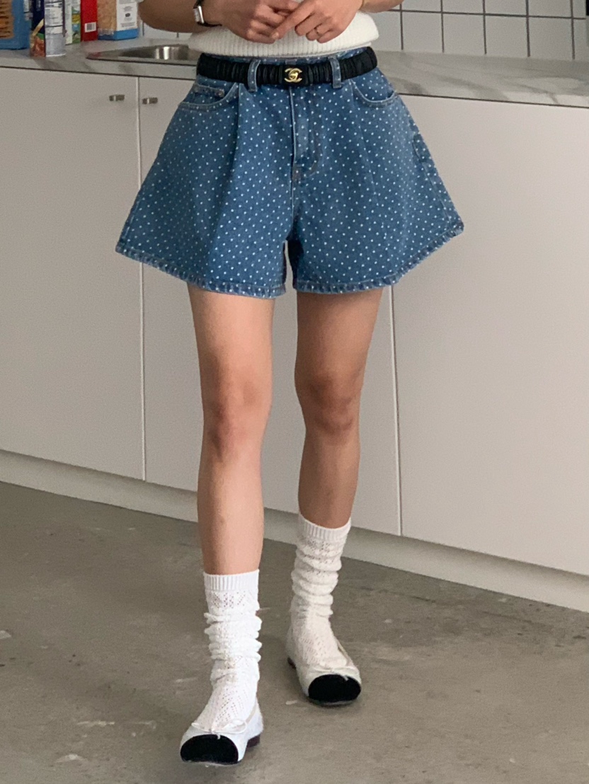 VIRKIN韓國直郵女裝新品休閑真品熱賣推薦人氣24春夏短褲牛仔布THE STARDUST短褲圖色3