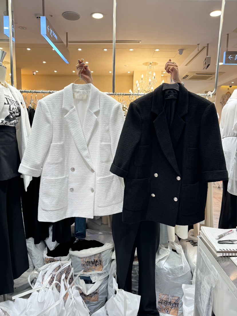 Workshop韓國直郵東大門代購女裝新款職業熱賣24春夏夾克Work_shop夾克