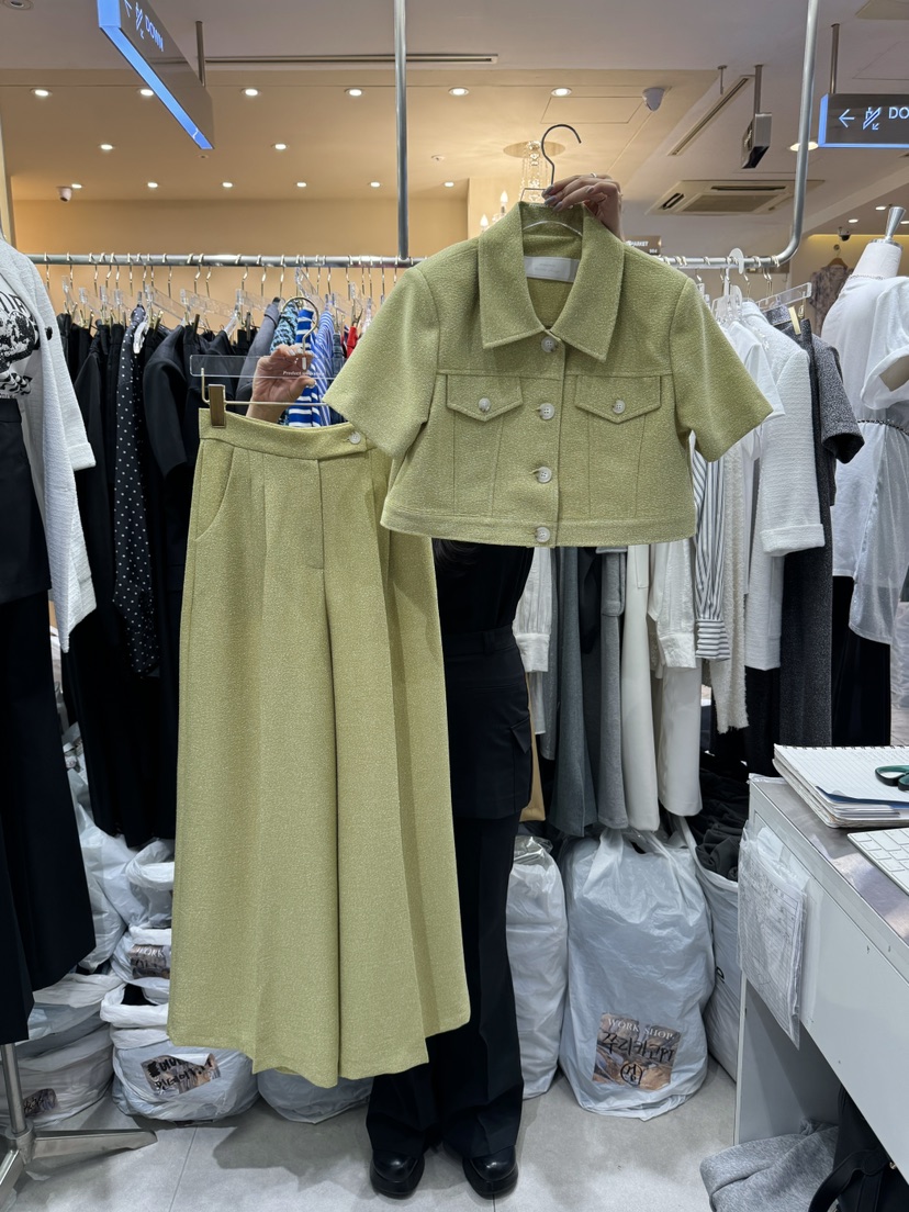 Workshop直郵韓國代購女裝新品熱賣24春夏職業時尚休閑褲Work_shop休閑褲