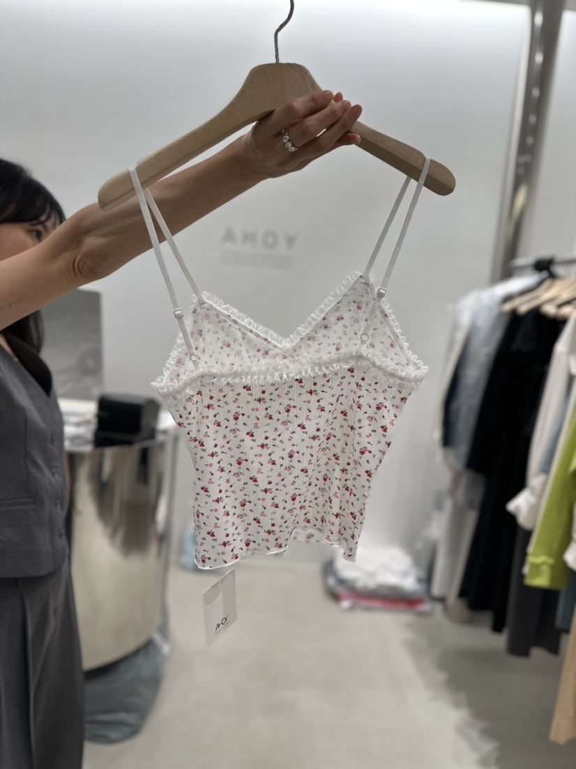 AHOY韓國直郵東大門實拍女裝新品人氣真品熱賣休閑吊帶背心AHOY吊帶/背心