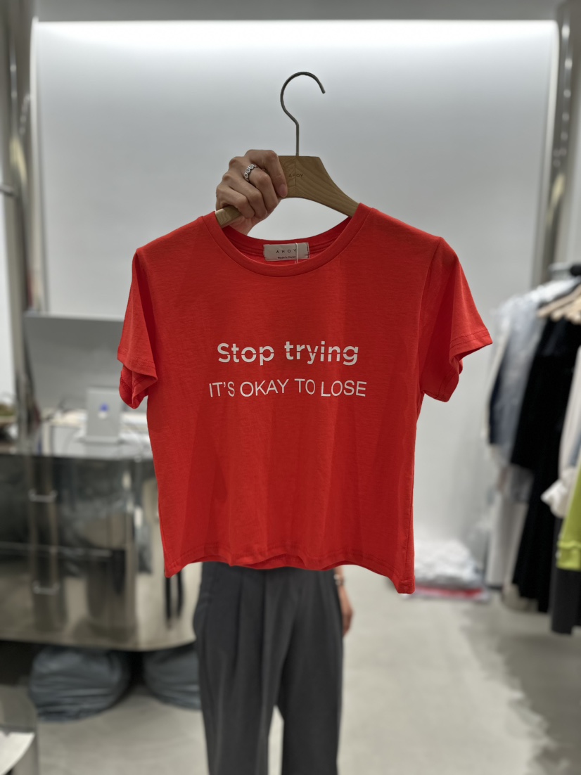 AHOY韓國直郵東大門代購女裝新品職業人氣真品休閑推薦熱賣T恤AHOYT恤圖色2