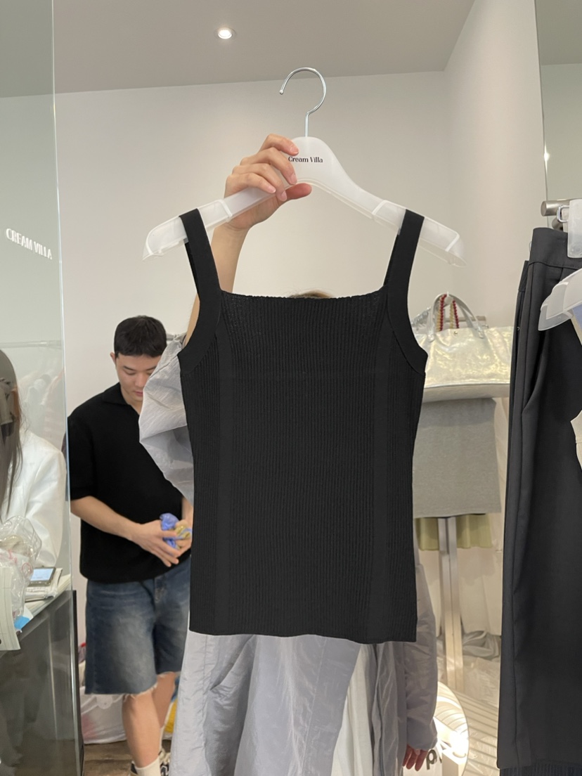 CREAM VILLA韓國直郵東大門實拍女裝新款時尚吊帶背心羅紋CREAMVILLA吊帶/背心圖色5