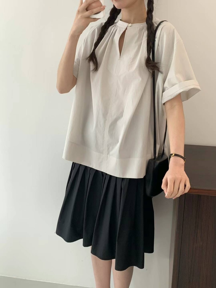 EGG/DS訂貨周期長韓國直郵東大門實拍女裝新品職業襯衫蕾絲衫PROJECT ELF/ELF-L襯衫/蕾絲衫圖色2