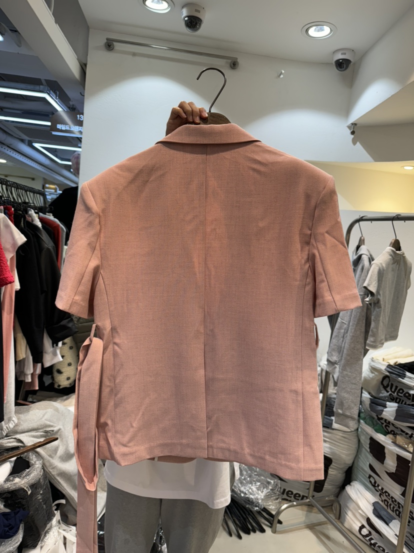 MILD ORANGE直郵韓國代購女裝新款休閑24春夏熱賣夾克腰帶MILD ORANGE夾克