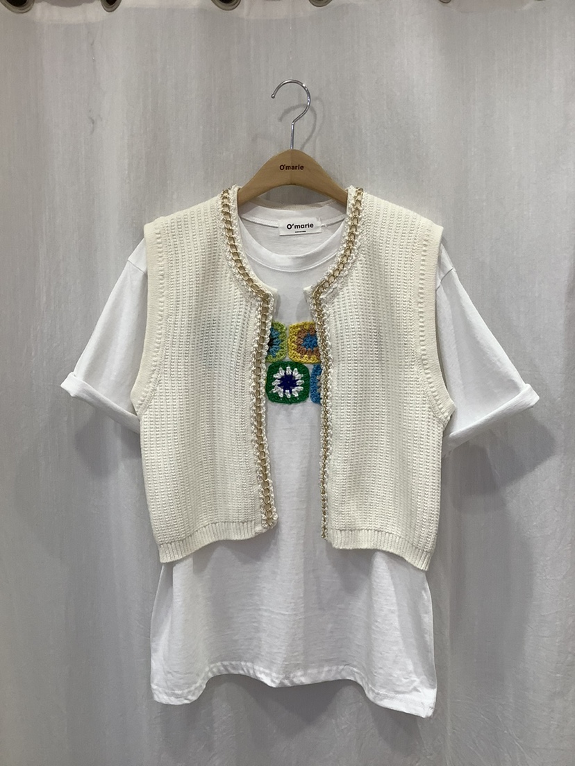 O MARIE韓國直郵女裝新品職業24春夏休閑人氣真品推薦馬甲O'MARIE馬甲