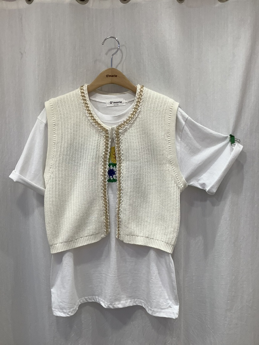O MARIE韓國直郵女裝新品職業24春夏休閑人氣真品推薦馬甲O'MARIE馬甲