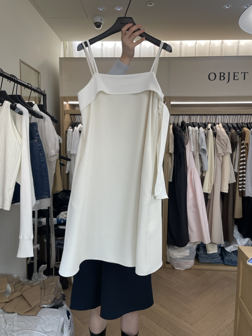 OBJET韓國直郵東大門代購女裝新品人氣推薦真品熱賣24春夏連衣裙love us u/OBJET連衣裙圖色1