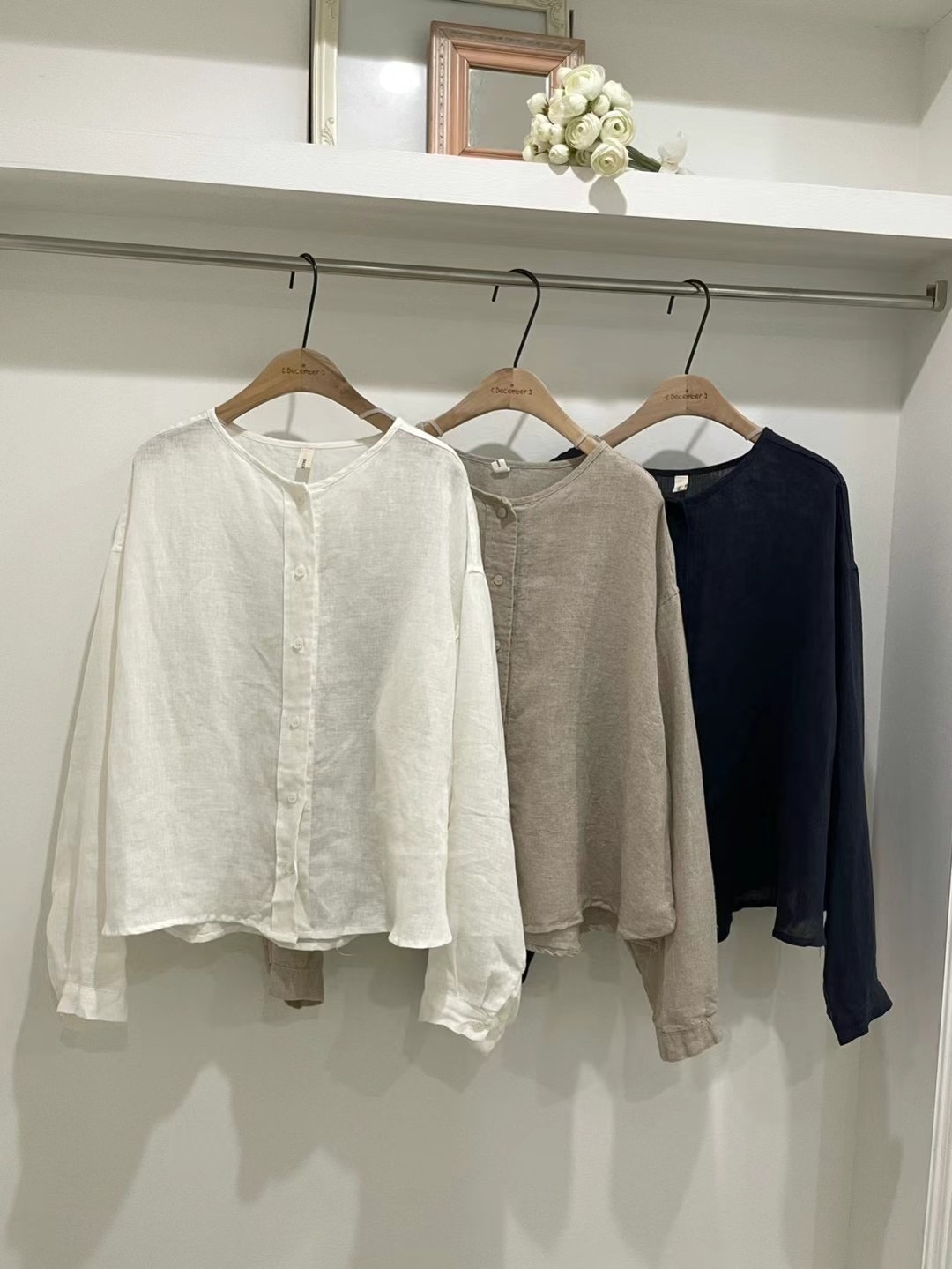 DECEMBER-디셈버-T直郵韓國代購女裝新品真品職業襯衫蕾絲衫DECEMBER襯衫/蕾絲衫