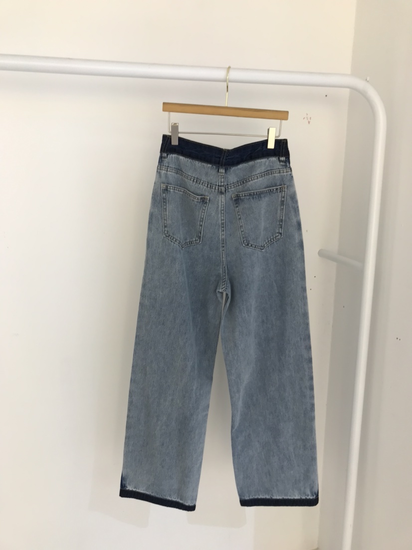 KC MARKET直郵韓國代購女裝新品人氣真品24春夏牛仔褲牛仔布空牛仔褲