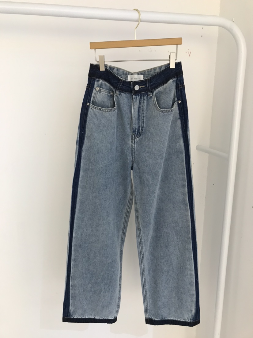 KC MARKET直郵韓國代購女裝新品人氣真品24春夏牛仔褲牛仔布空牛仔褲