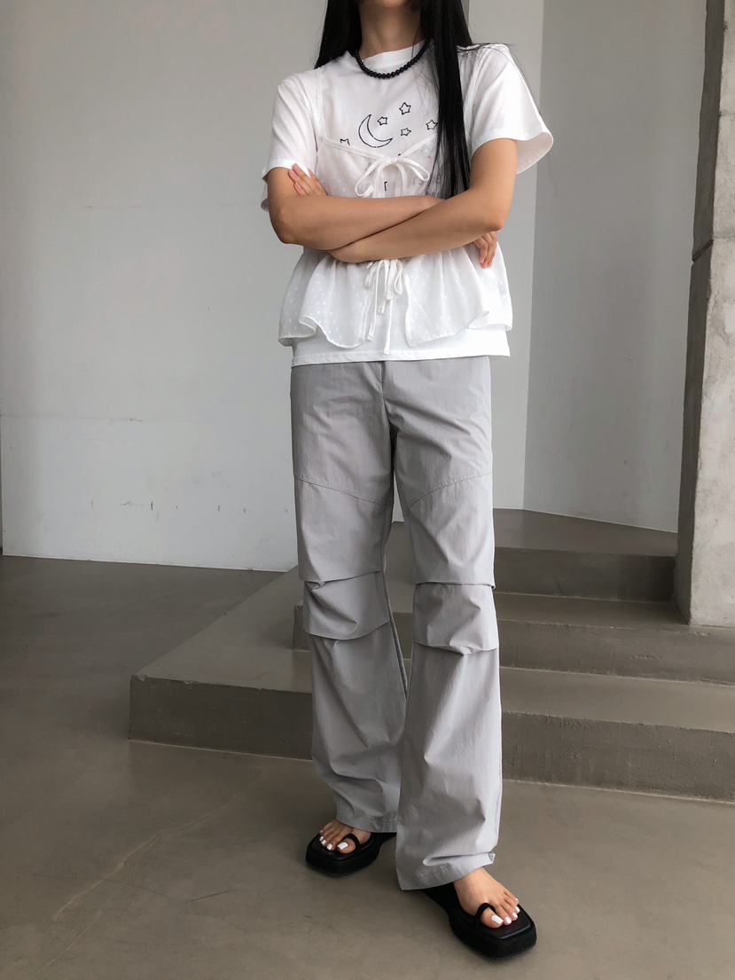 MONDAYMORING直郵韓國代購女裝新品人氣休閑職業24春夏休閑褲MONDAYMORING休閑褲
