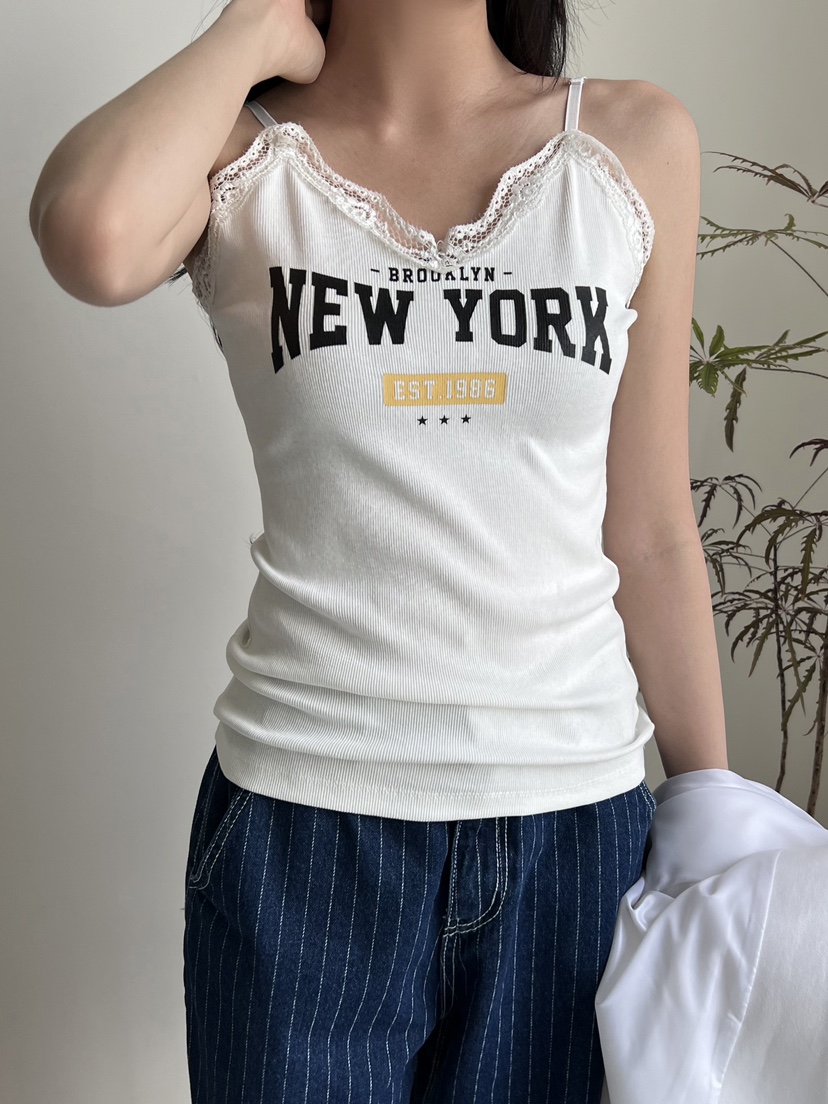 NAME VALUE韓國直郵東大門實拍女裝新品時尚職業休閑吊帶背心OVER NEAR吊帶/背心