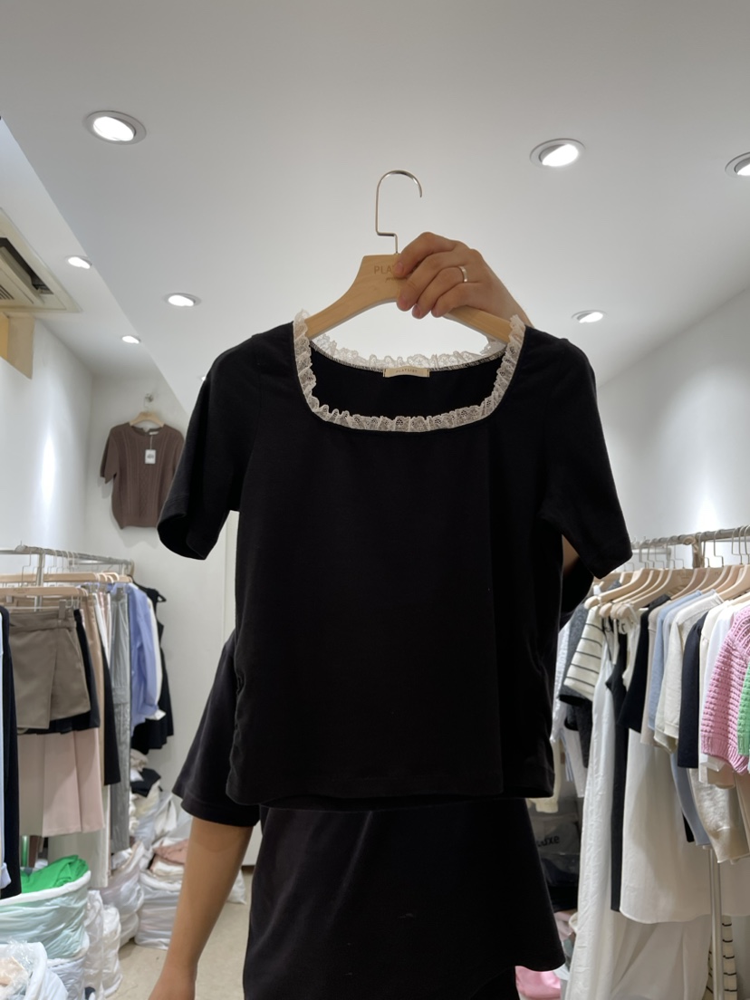 PLAYLIST韓國直郵女裝新品24春夏時尚真品人氣推薦職業T恤confettiT恤圖色2