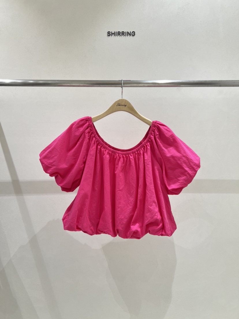 SHIRRING韓國直郵女裝新款24春夏真品人氣熱賣推薦職業T恤SHIRRINGT恤圖色3