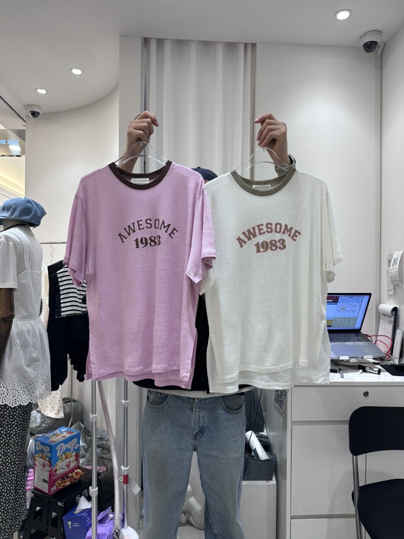 THEFLAT直郵韓國代購女裝新品推薦職業真品時尚休閑熱賣T恤VICTORIA QUEENT恤