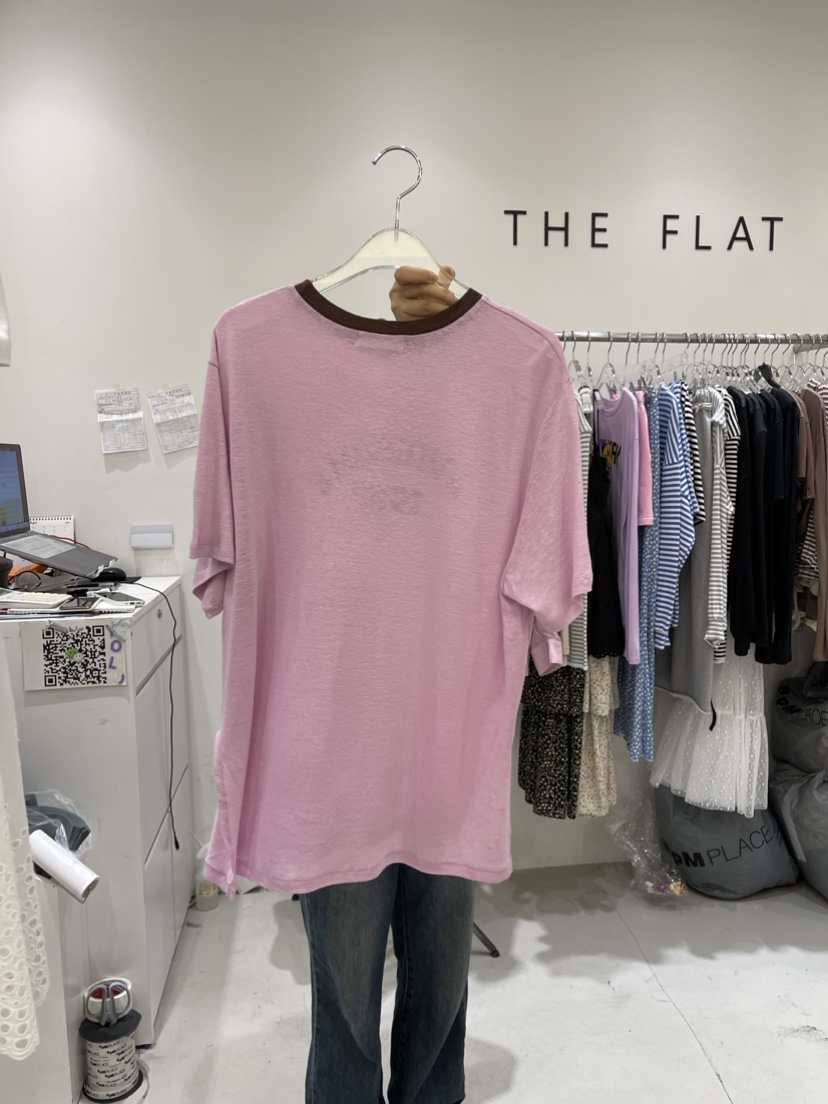 THEFLAT直郵韓國代購女裝新品推薦職業真品時尚休閑熱賣T恤VICTORIA QUEENT恤