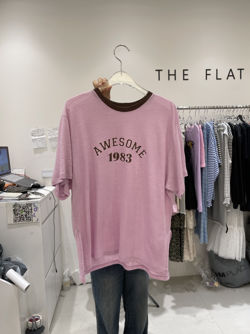 THEFLAT直郵韓國代購女裝新品推薦職業真品時尚休閑熱賣T恤VICTORIA QUEENT恤