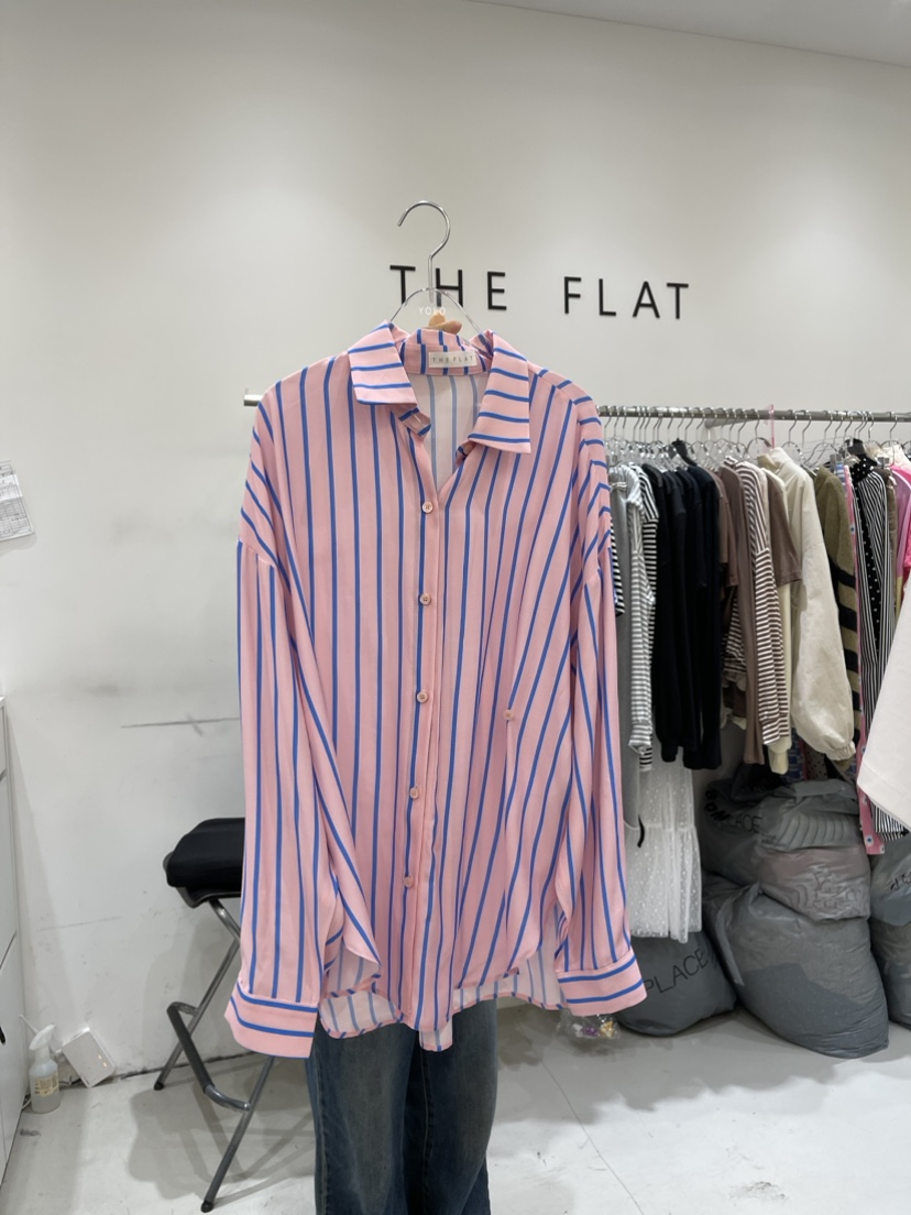 THEFLAT直郵韓國代購女裝新品真品休閑推薦時尚24春夏襯衫蕾絲衫VICTORIA QUEEN襯衫/蕾絲衫