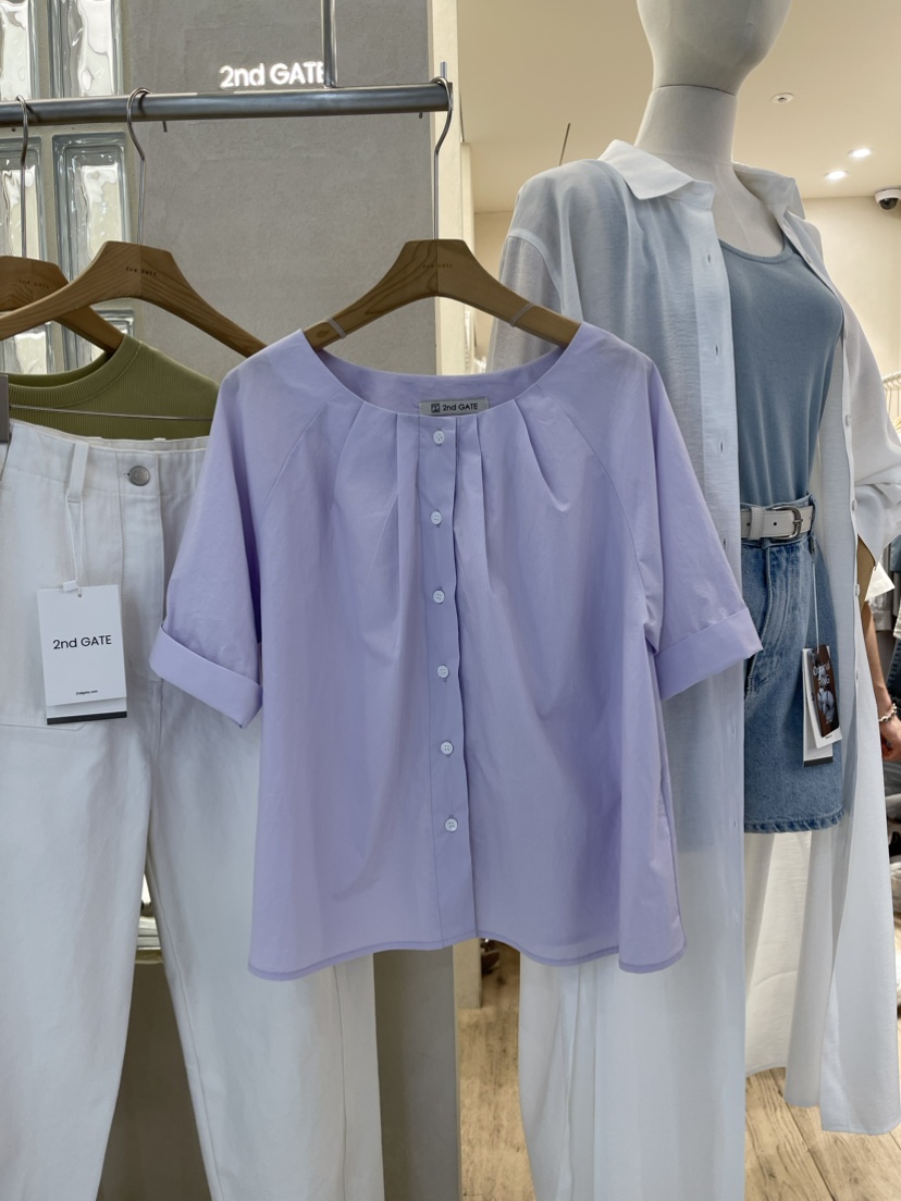2nd GATE韓國直郵女裝新品熱賣人氣24春夏時尚襯衫蕾絲衫2ND GATE襯衫/蕾絲衫圖色2