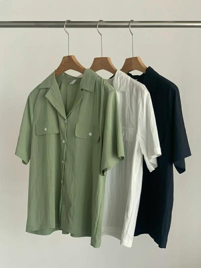 BARISTAR韓國直郵東大門實拍女裝新款24春夏休閑襯衫蕾絲衫MAY SEVEN襯衫/蕾絲衫