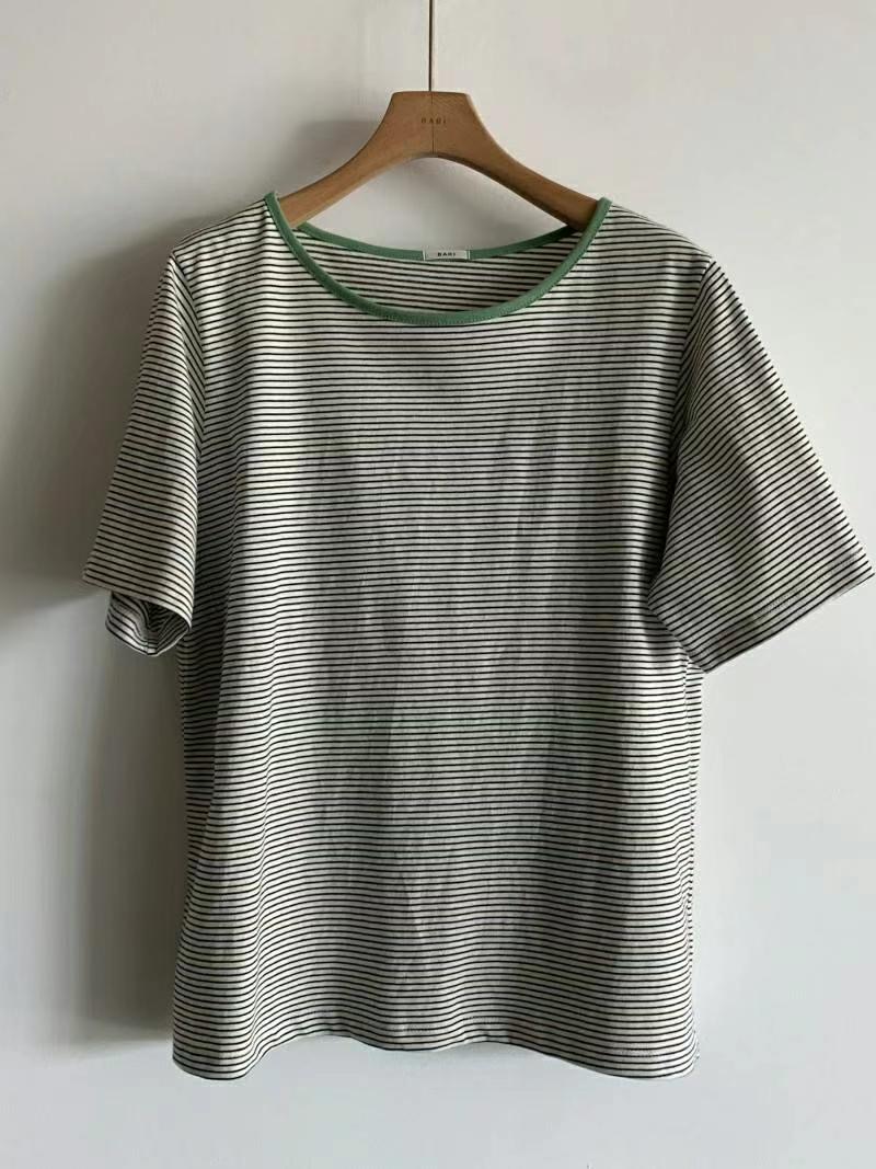 BARISTAR韓國直郵東大門實拍女裝新品熱賣推薦職業24春夏T恤MAY SEVENT恤