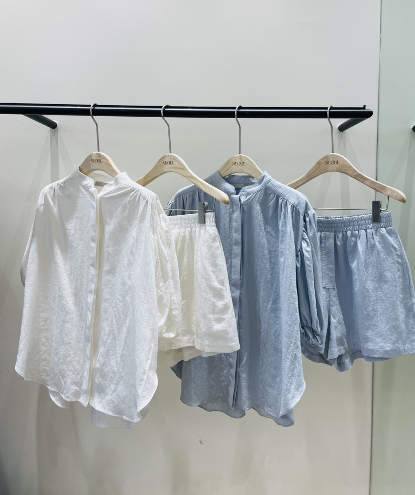 NEOUL韓國直郵女裝新品24春夏職業人氣休閑熱賣真品時尚套裝NEOUL/ahin雙領標簽套裝