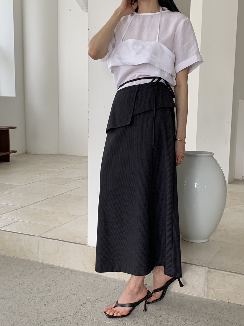 US直郵韓國代購女裝新品24春夏熱賣職業休閑人氣推薦長裙US長裙
