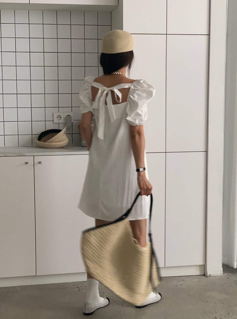 VIRKIN韓國直郵東大門實拍女裝新品休閑時尚職業連衣裙皮草THE TARDUST連衣裙