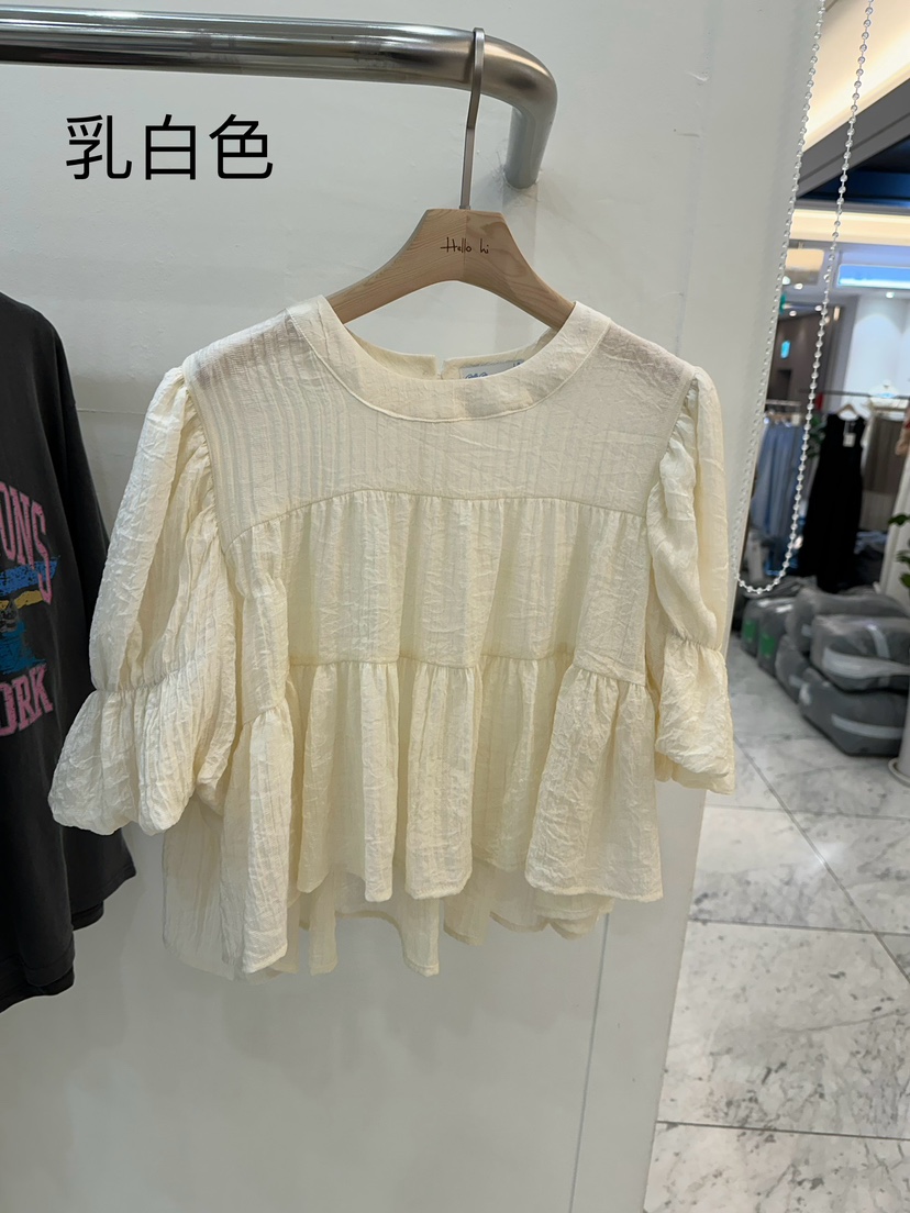 Hello Hi直郵韓國代購女裝新品時尚24春夏人氣襯衫蕾絲衫Hello Hi襯衫/蕾絲衫