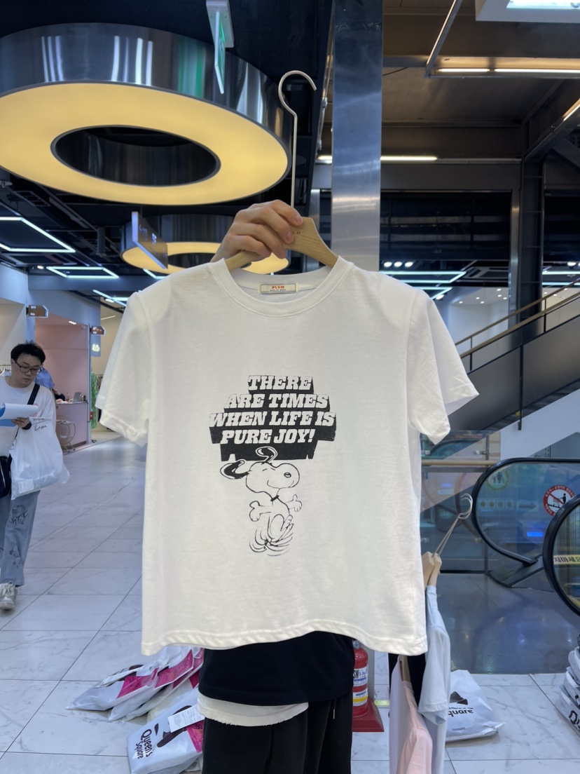 PLUM直郵韓國代購女裝新品真品推薦24春夏人氣職業T恤史努比PLUMT恤圖色2