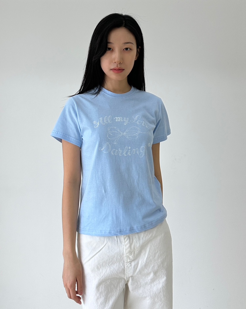 A.VER直郵韓國代購女裝新款時尚休閑職業熱賣推薦真品24春夏T恤A.VERT恤
