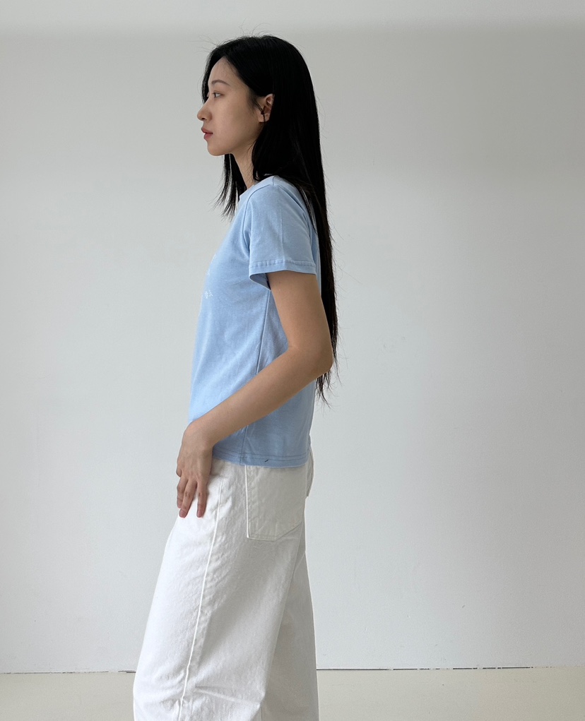 A.VER直郵韓國代購女裝新款時尚休閑職業熱賣推薦真品24春夏T恤A.VERT恤