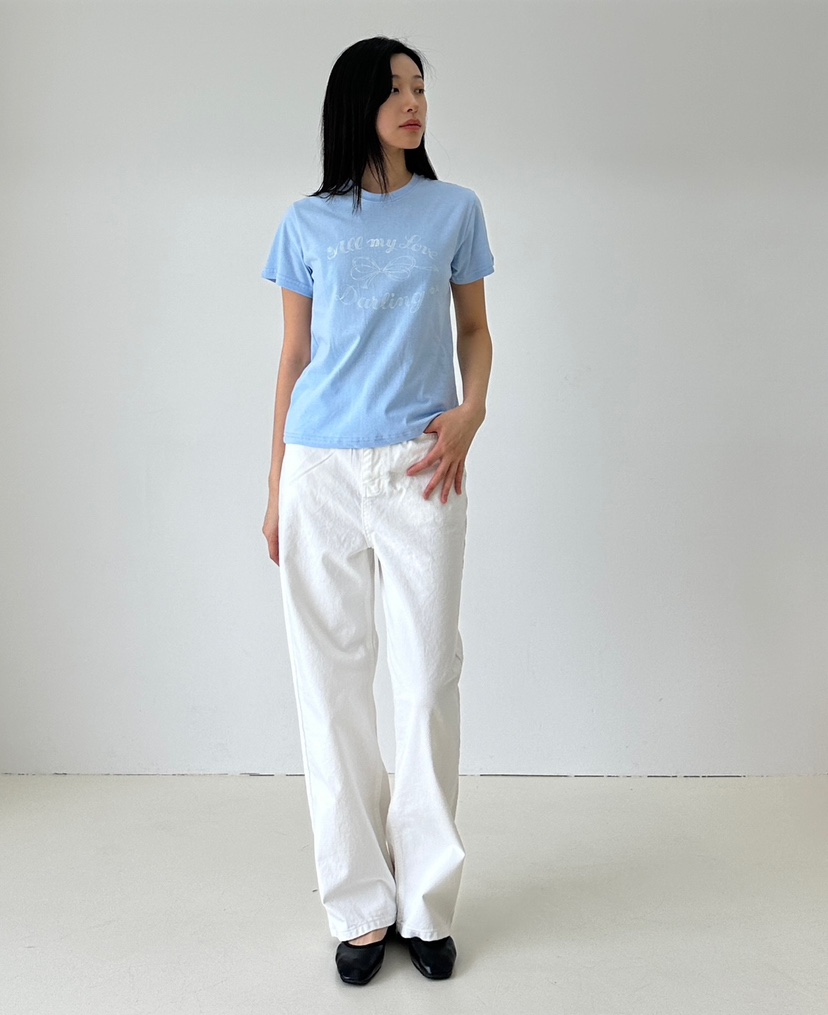 A.VER直郵韓國代購女裝新款時尚休閑職業熱賣推薦真品24春夏T恤A.VERT恤